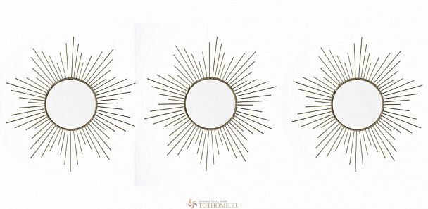 Набор из 3 зеркал настенных (25 см) Aviere 29210 - Вид 2