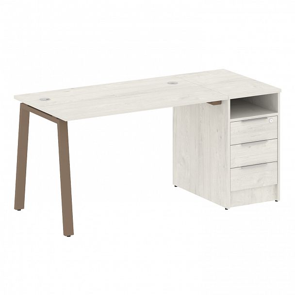 Рабочая станция "Metal System" БА.РС-СТП -1.2 дуб наварра/мокко - Вид 1