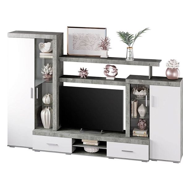 "Инстайл" ЦС-02 метрополитан грей/белый (замена на бетон/белый) - Вид 1