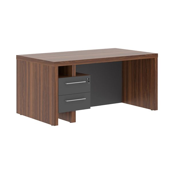 Стол руководителя ZSTD 169H.A Орех Даллас/Антрацит 1600х900х745 ZENN - Вид 1