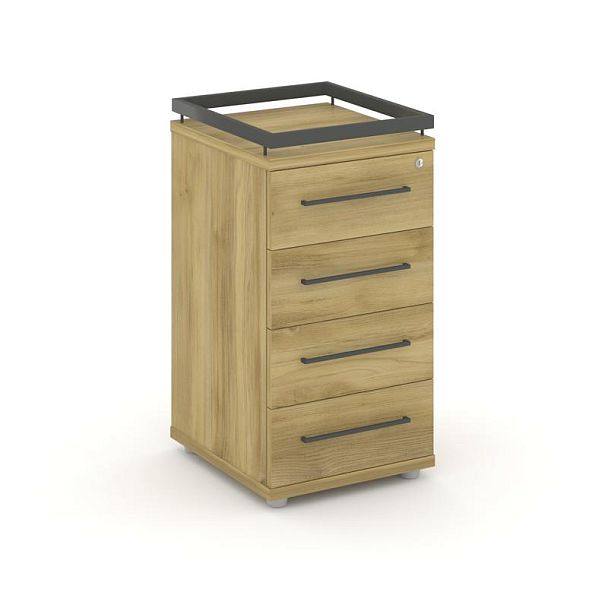 Rift Тумба приставная+рамка RF.TPR-002 Дуб Винченцо/Металл Антрацит 416*460*797 - Вид 1