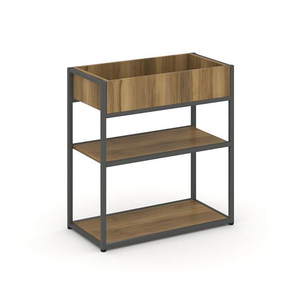 Rift Стеллаж Металл Антрацитический низкий приставной RF.STM-011 Сандал Янтарный/Металл Антрацит 596*350*750 - Вид 1