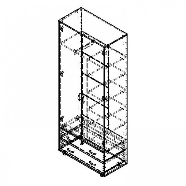 Шкаф для одежды "Дельта-4" - Вид 4