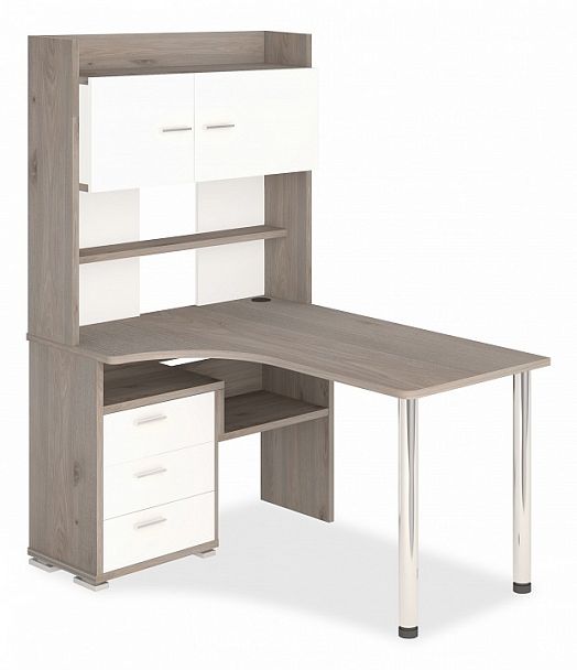 Стол компьютерный Домино Нельсон СР-133 Белый/Нельсон левый - Вид 1