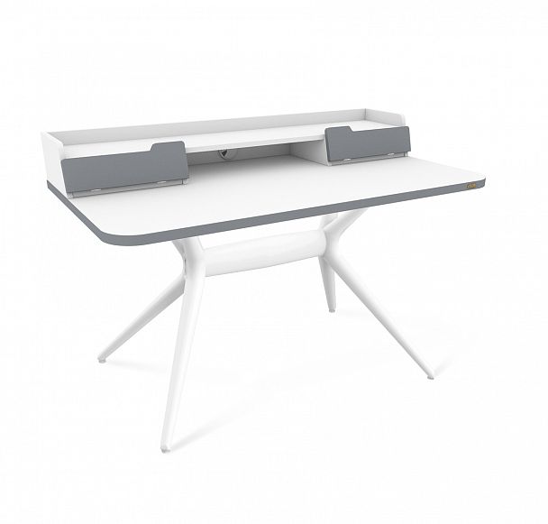 Столешница с ящиками Sheffilton SHT-TT31 120/65 ЛДСП белый шагрень/серый - Вид 7