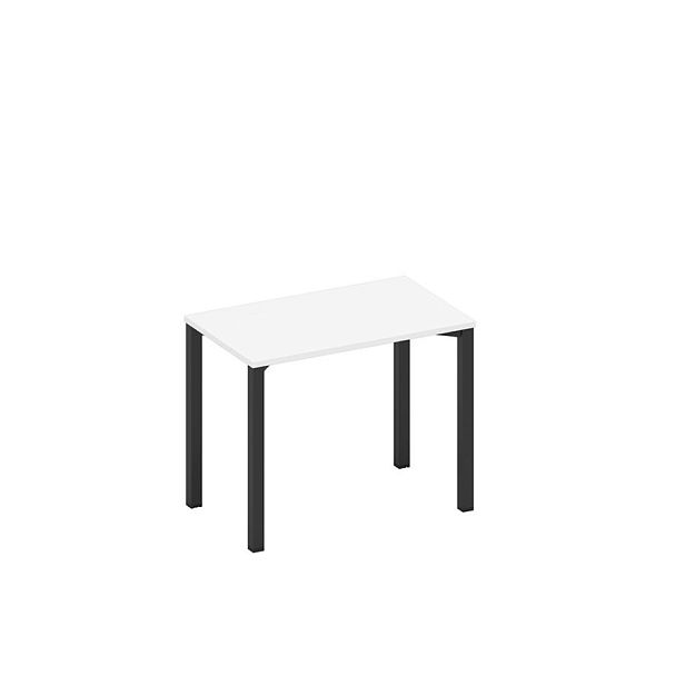 Стол письменный на металлокаркасе Space+ А1 ЧР 002.1 БП белый премиум / черный гладкий - Вид 1