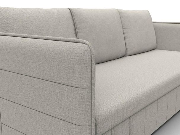 Диван прямой Слим Рогожка бежевый - Вид 4