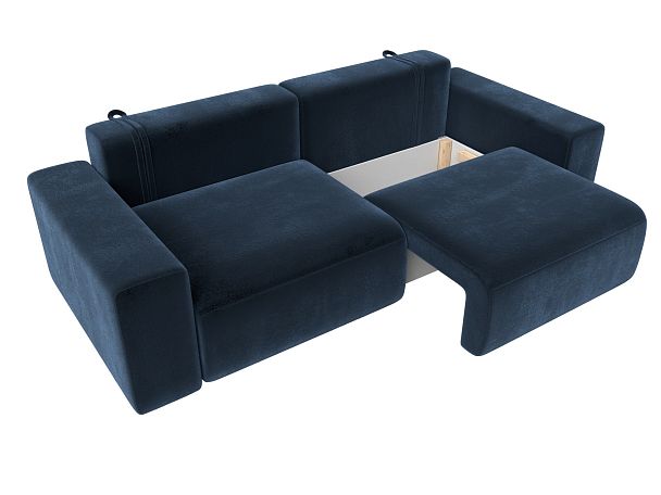 Диван прямой Лига-036 НПБ Классик Велюр синий - Вид 7