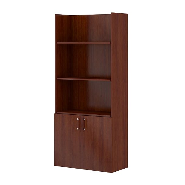 Стеллаж комбинированный (необходимо комплектовать топом и боковыми панелями) "Премьер"  ПК-ПМ-СК205х90Д-В1-34 миланский орех темный - Вид 1