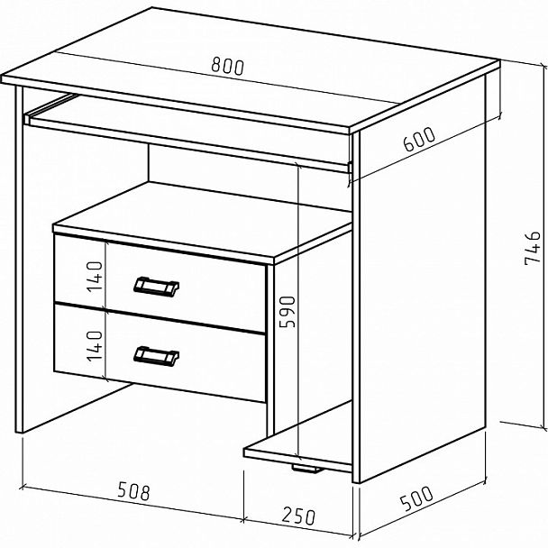 Стол компьютерный Имидж-34 - Вид 2