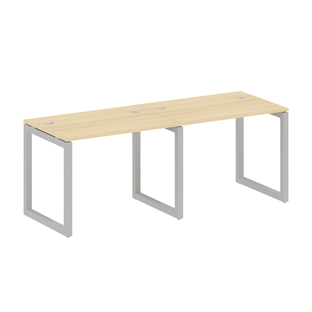 Metal System Quattro Р. ст. на 2 раб. места на О-образном м/к 50БО.СМ-2.1 Акация/Серый металл 2000*720*750 - Вид 1