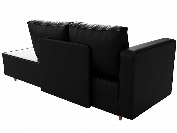 Кушетка Прайм левый (полностью экокожа черная) - Вид 7
