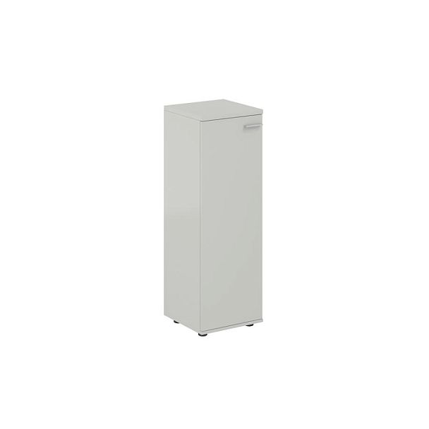 Шкаф средний 400х400х1200, 1 дв., з.ст HDF, левый / корпус: серый бархат; фасад: серый бархат Сигма / Sigma - Вид 1
