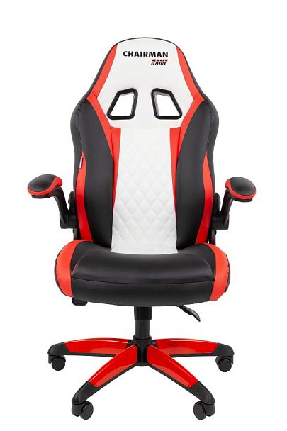 Кресло Chairman game 15 Россия экокожа черный/красный/белый - Вид 2