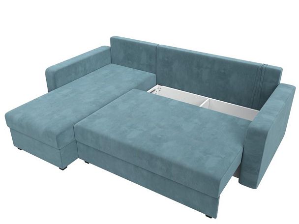 Диван угловой Ливерпуль Лайт левый угол Велюр бирюзовый - Вид 7