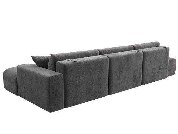 Диван угловой Лига-036 НПБ Модерн Лонг правый угол Велюр серый - Вид 6