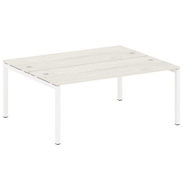 Metal System Quattro Р. ст. на П-образном м/к 50БП.РАС-СП-2.5 Дуб наварра/Белый металл 1800*1475*750 - Вид 1