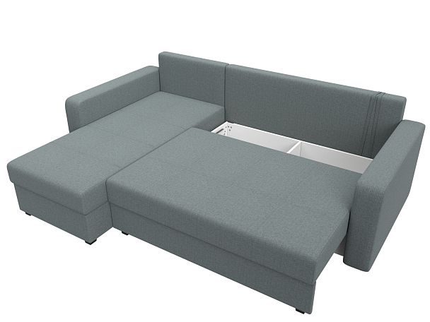 Диван угловой Ливерпуль Лайт левый угол Рогожка серый - Вид 7