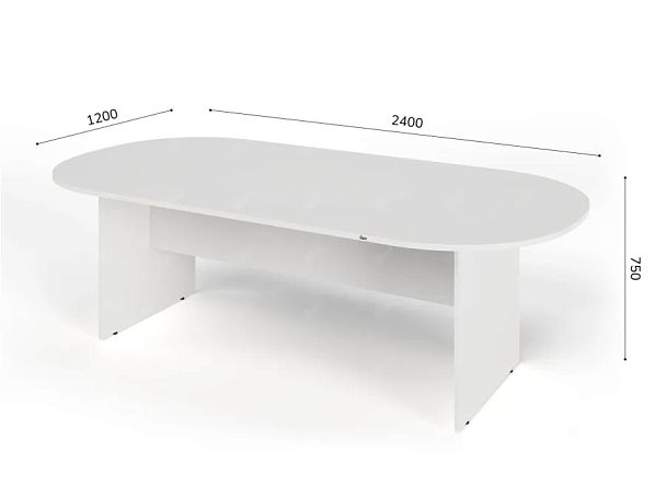 ЛАЙТ / LIGHT RLG010-24x12 Конференц-стол 240x120x75 Белый - Вид 5