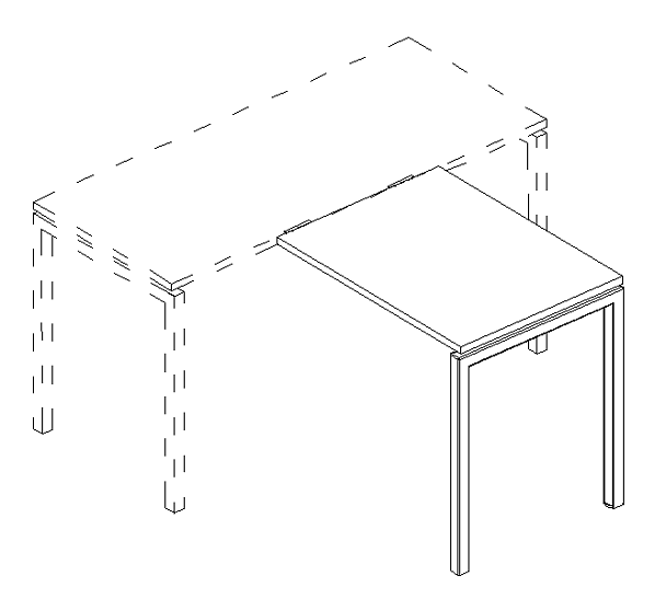 Брифинг-приставка на металлокаркасе DUE A4 А4 Б2 073 БП антрацит премиум / металлокаркас антрацит - Вид 3