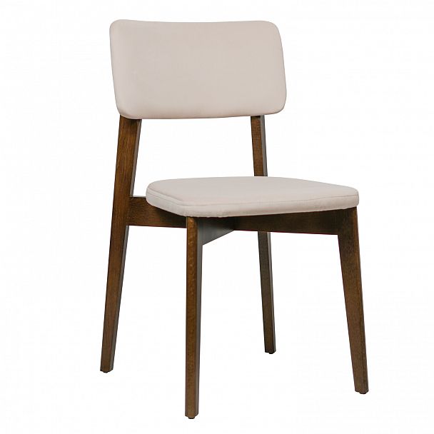 Стул Topas, велюр Velutto-04 светло-бежевый, старинный орех - Вид 1