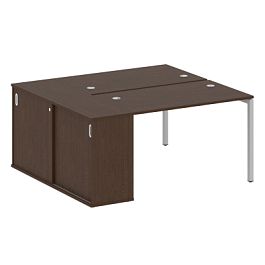 Metal System Quattro Р. ст. с шкафом-купе на П-образном м/к 40БП.РС-СШК-1.2 Т Венге/Серый металл 1610*1475*750 - Фото предпросмотра