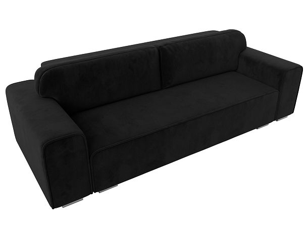 Прямой диван Лига-029 Велюр черный - Вид 5
