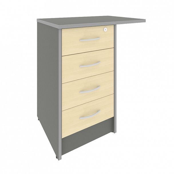 Тумба "Riva" А.ТП-4.3F-S клен/металлик - Вид 1