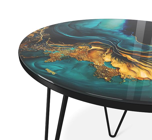 Столик журнальный Sheffilton SHT-CT27 королевский синий/черный муар - Вид 5