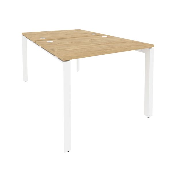 Onix Рабочая станция на П-образном м/к O.MP-D.RS-2.1.8 Тиквуд светлый/Белый металл 980*1635*750 - Вид 1