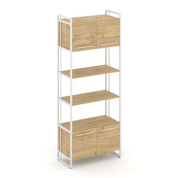 Rift Шкаф 5 ниш широкий RF.SS-54 Тиквуд Светлый/Металл Белый 798*396*2010 - Вид 1