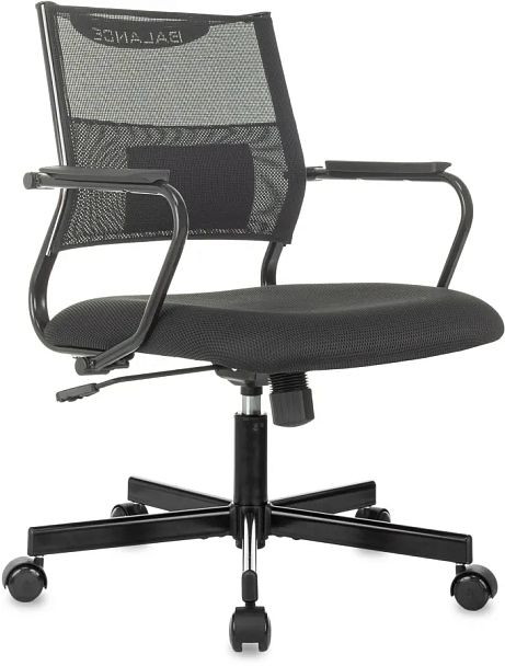 Кресло Бюрократ CH Balance-Low черный Elastic-102 TW-11 сетка/ткань низк.спин. крестов. металл черный - Вид 1