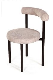 Стул Biggi, шенилл Puffy beige / опоры черные - Фото предпросмотра