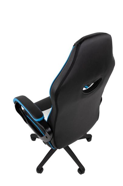 Кресло Chairman game 16 Россия экокожа черный/голубой/белый - Вид 10