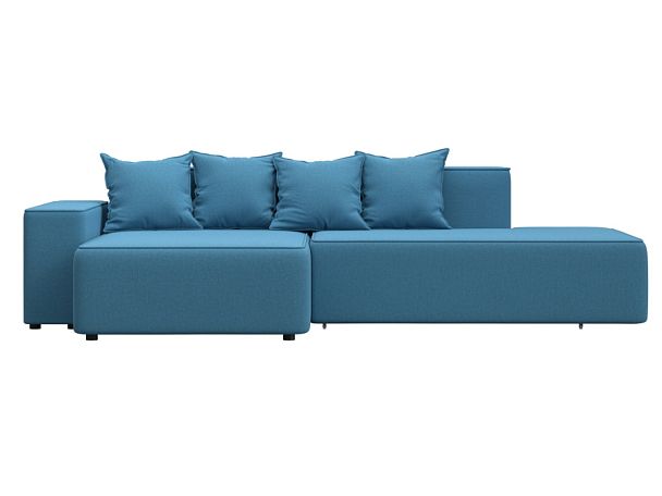 Диван угловой Лига-079 угол левый Рогожка голубой - Вид 1