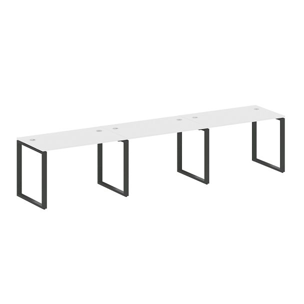 Metal System Р. ст. на 3 раб. места на О-образном м/к БО.СМ-3.2 Белый/Антрацит металл 3600*720*750 - Вид 1