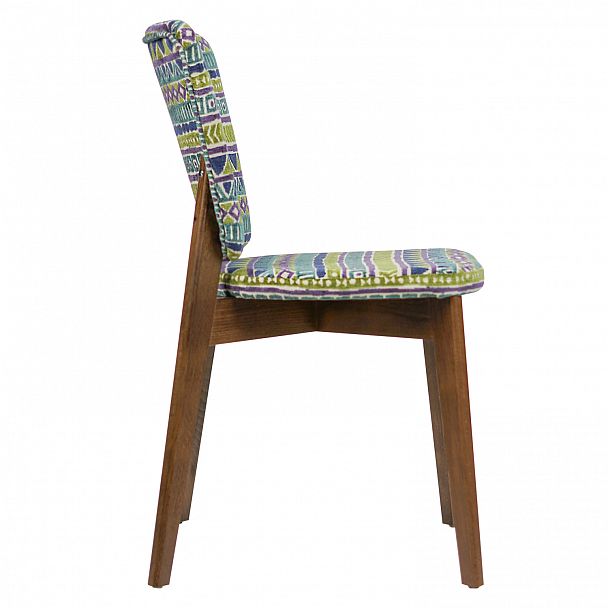 Стул Safir, шенилл Ontario deep sea, старинный орех - Вид 3