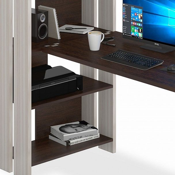 Стол компьютерный Домино Lite СТЛ-ОВ+С120Р Венге/Карамель - Вид 5