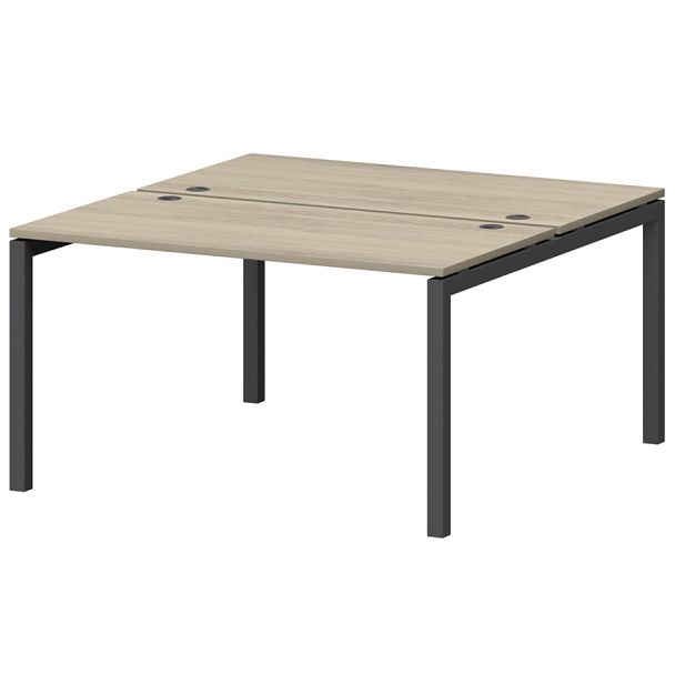 Бенч двойной на металлокаркасе СМС2-П-18К.149.Пр50 Кронберг/Антрацит 1800x1496x750 Смарт - Вид 1