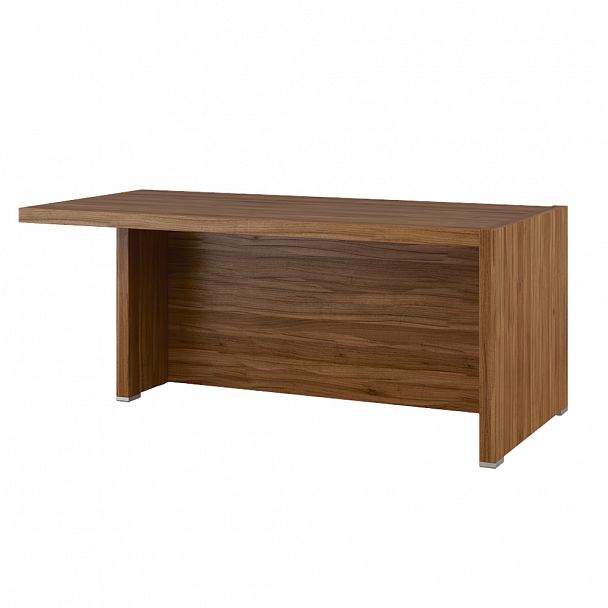 Стол письменный с асимметричными опорами, левый Solid 180x88x75 орех - Вид 1