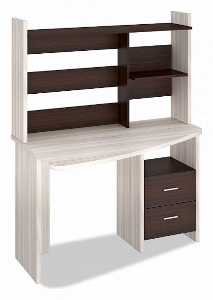 Стол компьютерный Домино Лайт СКЛ-Крл 120+НКЛ-120 Венге/Карамель левый - Вид 1