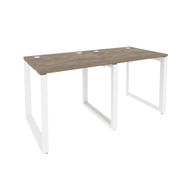 Onix Рабочая станция на О-образном м/к O.MO-RS-2.0.7 Тиквуд темный/Белый металл 1560*720*750 - Вид 1