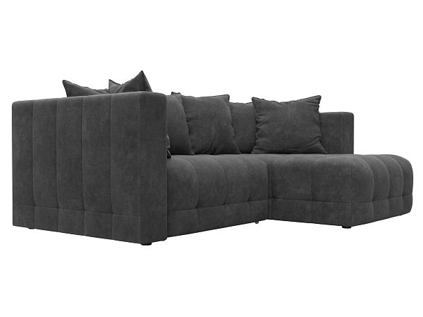Диван угловой Лига-052 НПБ угол универсальный Велюр серый - Вид 3