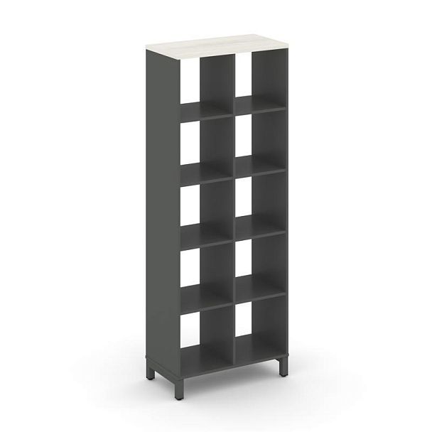 Style Project Каркас стеллажа 5 яр. SN.KS-520 Антрацит/Дуб Наварра/Металл Антрацит 754*400*1982 - Вид 1