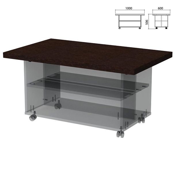 Столешница стола журнального "Приоритет" (1000х600х506 мм), венге, К-907, К-907 венге - Вид 2