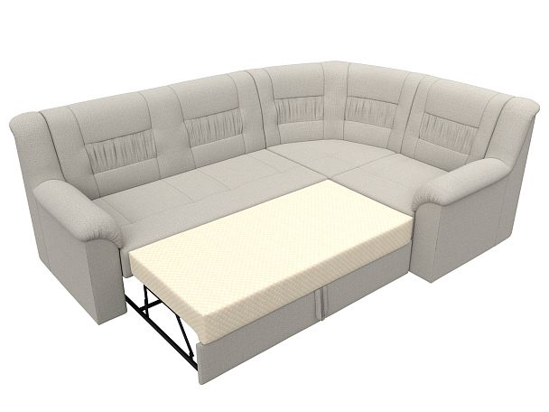 Диван угловой Карелия правый угол Рогожка бежевый - Вид 7