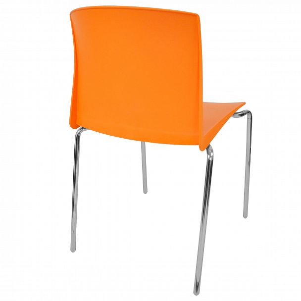 Стул Pull (4 ножки) каркас Хром, оранжевый, стопируемый - Вид 3