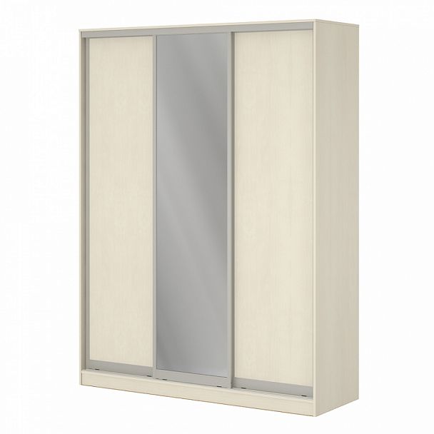 Шкаф купе 1,8 м с одной зеркальной и двумя ЛДСП дверями "Система-M" ПК-ШК-КМШ240х180Д2/СЗ1-В1-99 клен - Вид 1