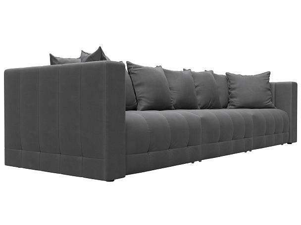 Диван прямой Лига-052 НПБ Лонг Замша серый - Вид 3