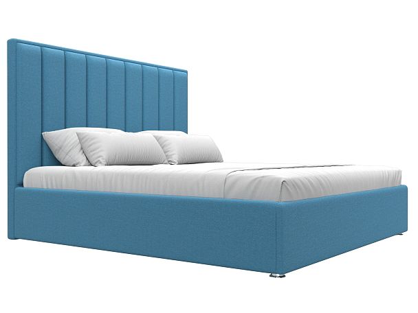 Кровать интерьерная Афродита 180 Рогожка голубой - Вид 3